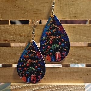 Festive Christmas Tree Earrings